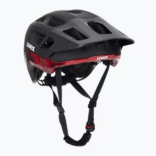Шолом велосипедний UVEX React MIPS black/ruby red matt