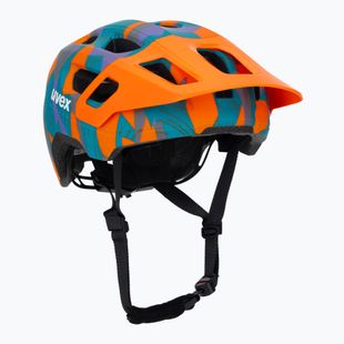 Шолом велосипедний дитячий UVEX React Jr papaya camo matt