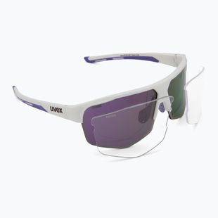 Окуляри сонцезахисні UVEX Axos Set white matt/mirror purple/clear