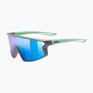 Окуляри сонцезахисні дитячі UVEX Skyryse Jr grey/green matt/mirror blue