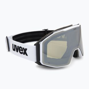 Окуляри гірськолижні UVEX Gravity FM white matt/mirror silver/green/clear