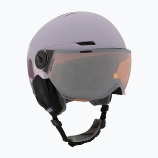 Шолом гірськолижний дитячий UVEX Rocket Visor Jr cool lavender abstract matt/mirrorsilver/lasergold