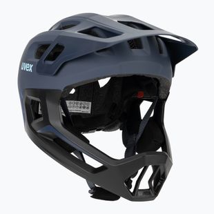 Шолом велосипедний дитячий UVEX React Fullface Jr dusk blue matt