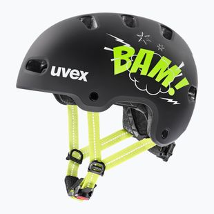 Шолом дитячий UVEX Kid 4 Style bam black/lime matt
