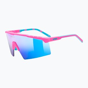 Окуляри сонцезахисні UVEX Flowline pink matt/mirror blue