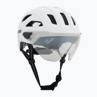 Шолом велосипедний UVEX Stride Visor white matt/lite mirror silver