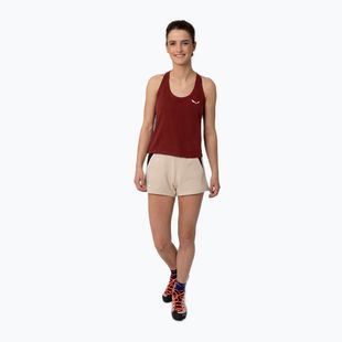Футболка для скелелазіння жіноча Salewa Lavaredo Hemp Crop Tank червона 00-0000028369