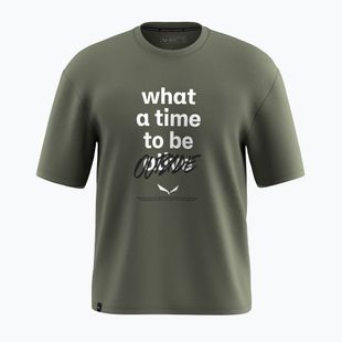 Чоловіча футболка Salewa Eagle Outside Loose вільна вицвіла зелена