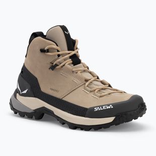 Жіночі трекінгові черевики Salewa Puez Leather Mid Ptx quicksand / онікс