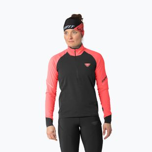 Кофта для бігу жіноча DYNAFIT Alpine 1/2 Zip Tee ultra coral/0910