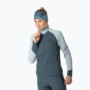 Кофта для бігу жіноча DYNAFIT Alpine 1/2 Zip Tee cloud blue/0720