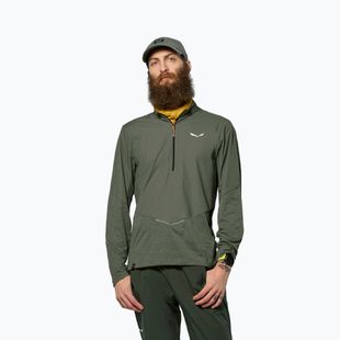 Лонгслів чоловічий Salewa Pedroc Dry Wind Half Zip Tee faded green