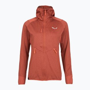 Кофта трекінгова жіноча Salewa Agner Hybrid PL/DST FZ Hoody etruscan red melange