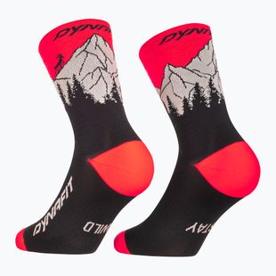 Шкарпетки DYNAFIT Traverse Crew black out ultra coral/6a10