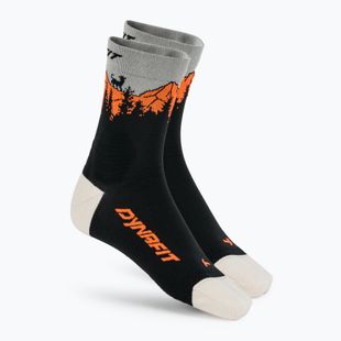 Гірськолижні шкарпетки DYNAFIT Traverse Mid black out ultra orange/4220