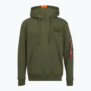 Кофта чоловіча Alpha Industries Red Stripe Hoodie dark green