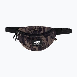 Сумка-бананка Alpha Industries Rubber Print Waistbag black camo