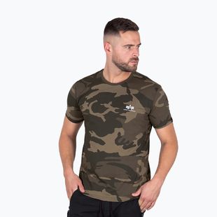 Футболка чоловіча Alpha Industries Basic Small Logo Camo olive camo
