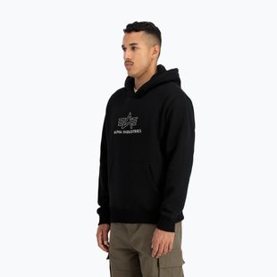 Кофта чоловіча Alpha Industries Basic Hoodie TPU black/chrome
