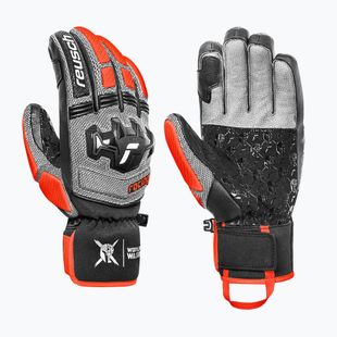 Рукавиці гірськолижні чоловічі Reusch Worldcup Warrior SC black/silver/fluo red