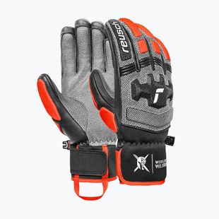 Рукавиці лижні Reusch Worldcup Warrior DH black/silver/fluo red