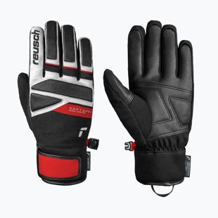 Рукавиці гірськолижні чоловічі  Reusch Thunder R-Tex XT black/white/fire red