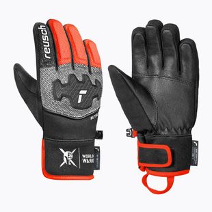 Рукавиці гірськолижні дитячі Reusch Worldcup Warrior Prime R-Tex XT black/silver/fluo red