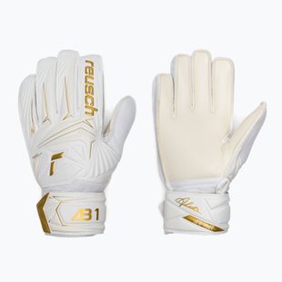 Рукавиці воротарські дитячі Reusch Attrakt AB1 Solid Junior white/gold