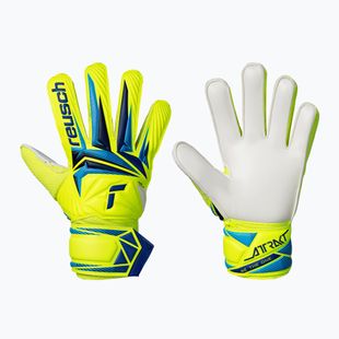 Рукавиці воротарські дитячі Reusch Attrakt Solid Junior safety yellow/blue