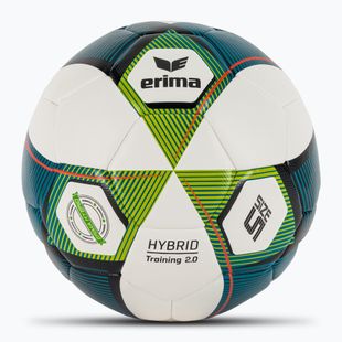 М'яч футбольний ERIMA Hybrid Training 2.0 mykonos blue/lime розмір 5