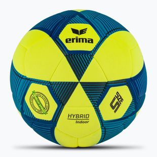 М'яч футбольний ERIMA Hybrid Indoor yellow/new royal blue розмір 4