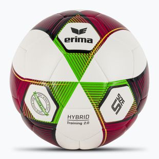 М'яч футбольний ERIMA Hybrid Training 2.0 red/green gecko розмір 5