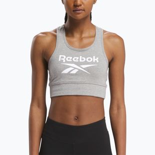 Бюстгальтер для тренувань жіночий Reebok Identity Big Logo medium grey heather/white