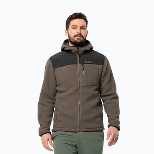 Кофта флісова чоловіча Jack Wolfskin Kammweg Pile Fz cold coffee