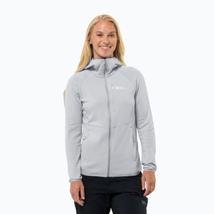 Кофта флісова жіноча Jack Wolfskin Kolbenberg Hooded Fz cool grey