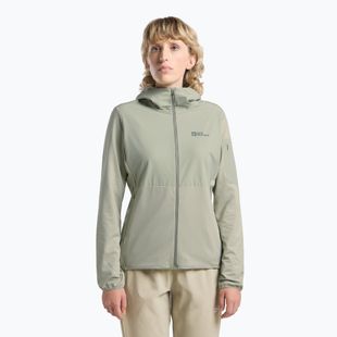 Кофта флісова жіноча Jack Wolfskin Prelight Trail Hoody mint leaf