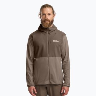 Кофта трекінгова чоловіча Jack Wolfskin Prelight Trail Hoody cold coffee
