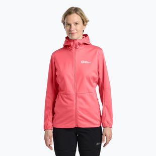 Куртка софтшел жіноча Jack Wolfskin Feldberg Hoody sunset coral