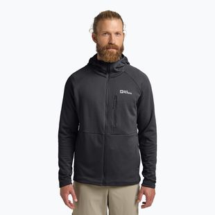 Кофта флісова чоловіча Jack Wolfskin Kolbenberg Hooded Full Zip phantom