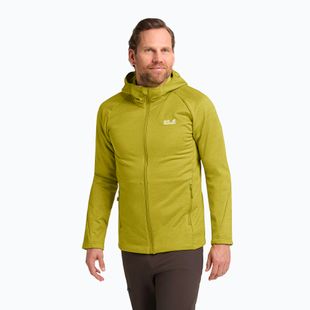 Кофта трекінгова чоловіча Jack Wolfskin Peak District Hooded Full Zip chartreuse