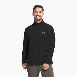 Кофта флісова чоловіча Jack Wolfskin Taunus 100 Half Zip black