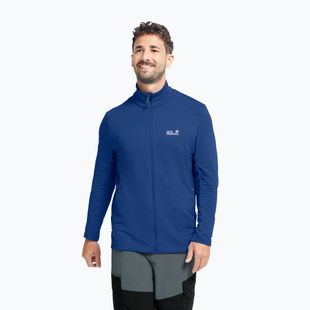 Кофта трекінгова чоловіча  Jack Wolfskin Litestride Full Zip blue orchid