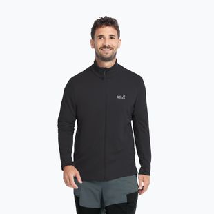 Кофта трекінгова чоловіча  Jack Wolfskin Litestride Full Zip black