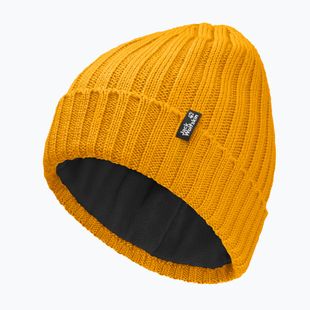 Шапка зимова Jack Wolfskin Rib Knit burly yellow jw