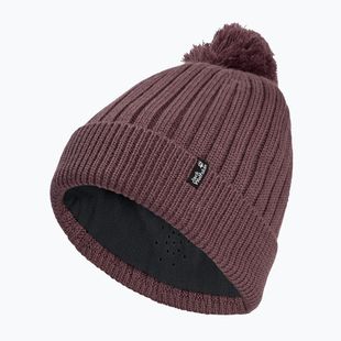 Шапка зимова Jack Wolfskin Pom Pom Beanie sheer plum
