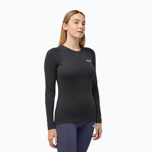 Кофта термоактивна жіноча Jack Wolfskin Infinite Warm LS black