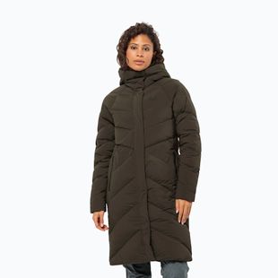 Пуховик жіночий Jack Wolfskin Marienplatz Coat obsidian moss