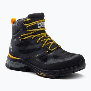 Черевики для трекінгу чоловічі Jack Wolfskin Force Striker Texapore Mid black/burly yellow xt 4038823