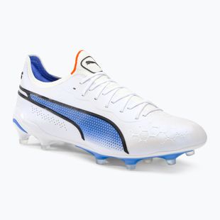 Футбольні бутси чоловічі PUMA King Ultimate FG/AG puma white/puma black/blue glimmer/ultra orange