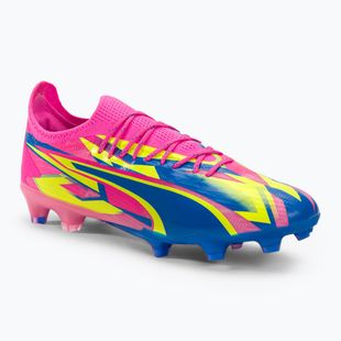 Футбольні бутси чоловічі PUMA Ultra Ultimate Energy Fg/Ag luminous pink/ultra blue/yellow alert